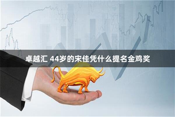卓越汇 44岁的宋佳凭什么提名金鸡奖
